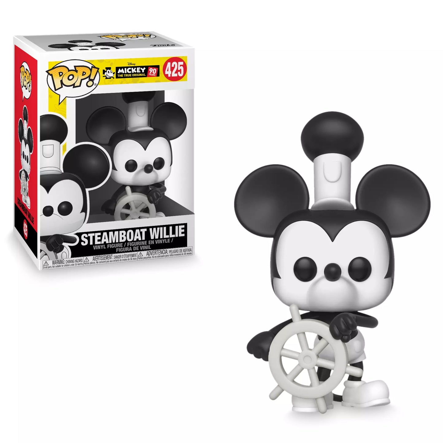 Mickey Mouse 90th Anniversary Pop! Vinyl Figure by Funko – Steamboat Willie 425