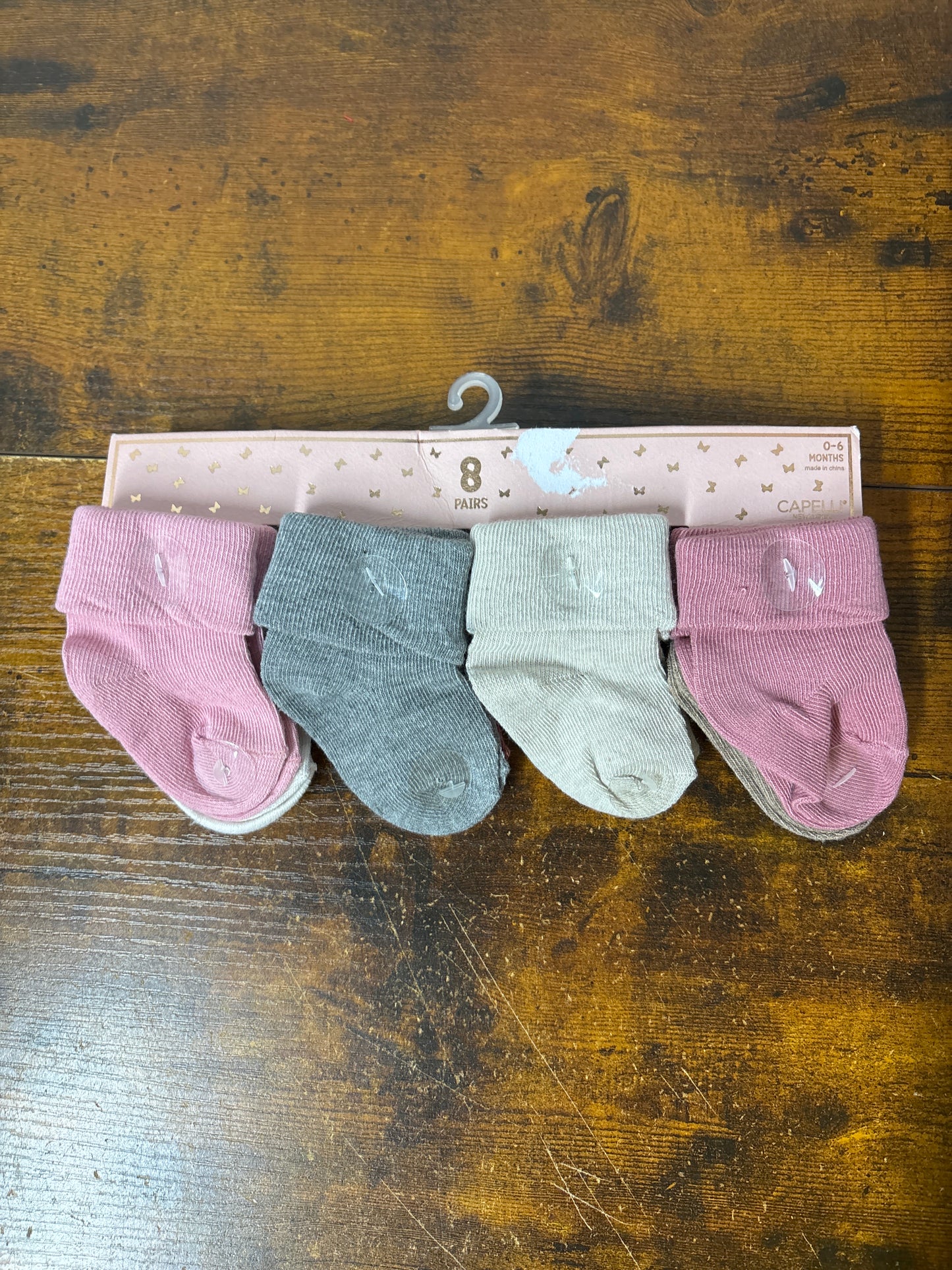 Kit meia TAM 0-6 meses baby socks
