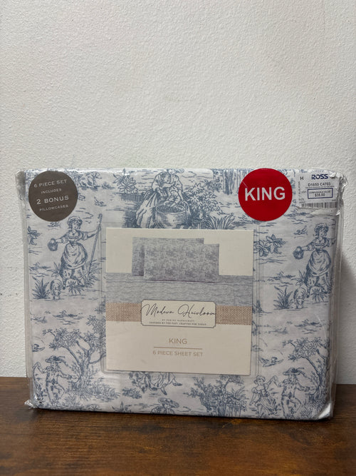 Modern Heinloom sheet set King 6 pcs