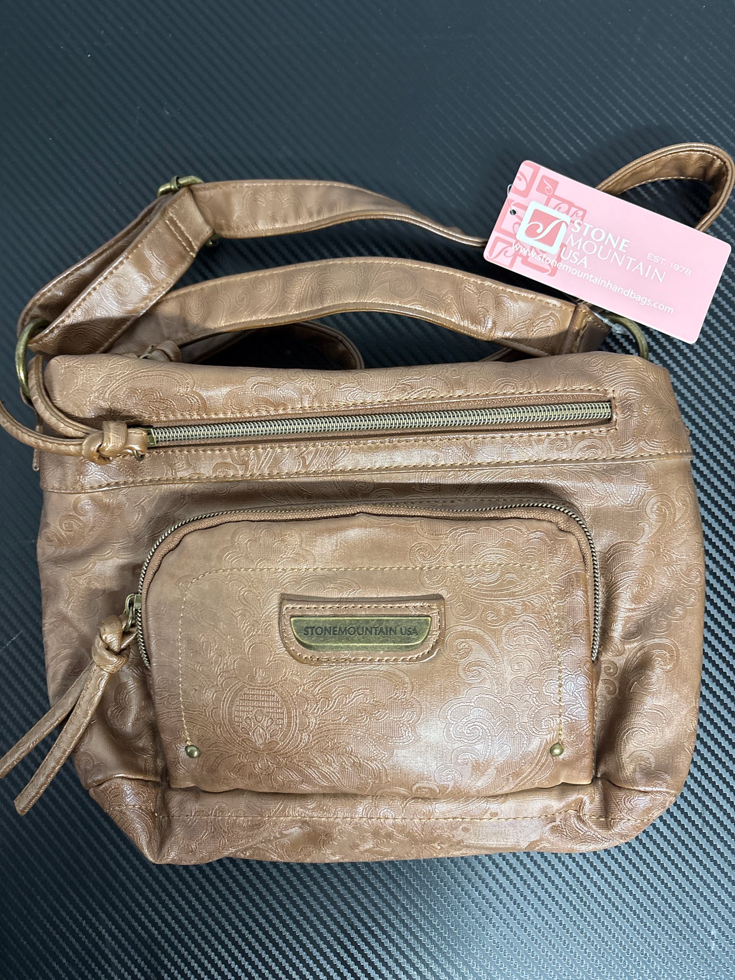 Stone Mountain USA crossbody brown bag