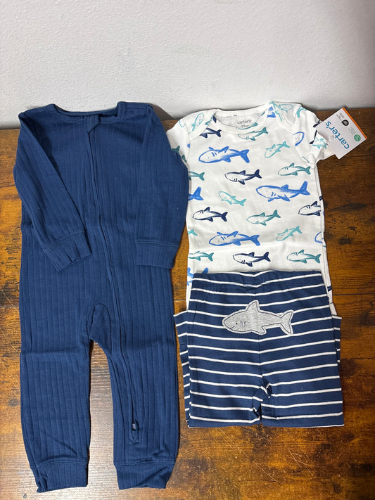 Carter’s tam 12 meses set 3pcs