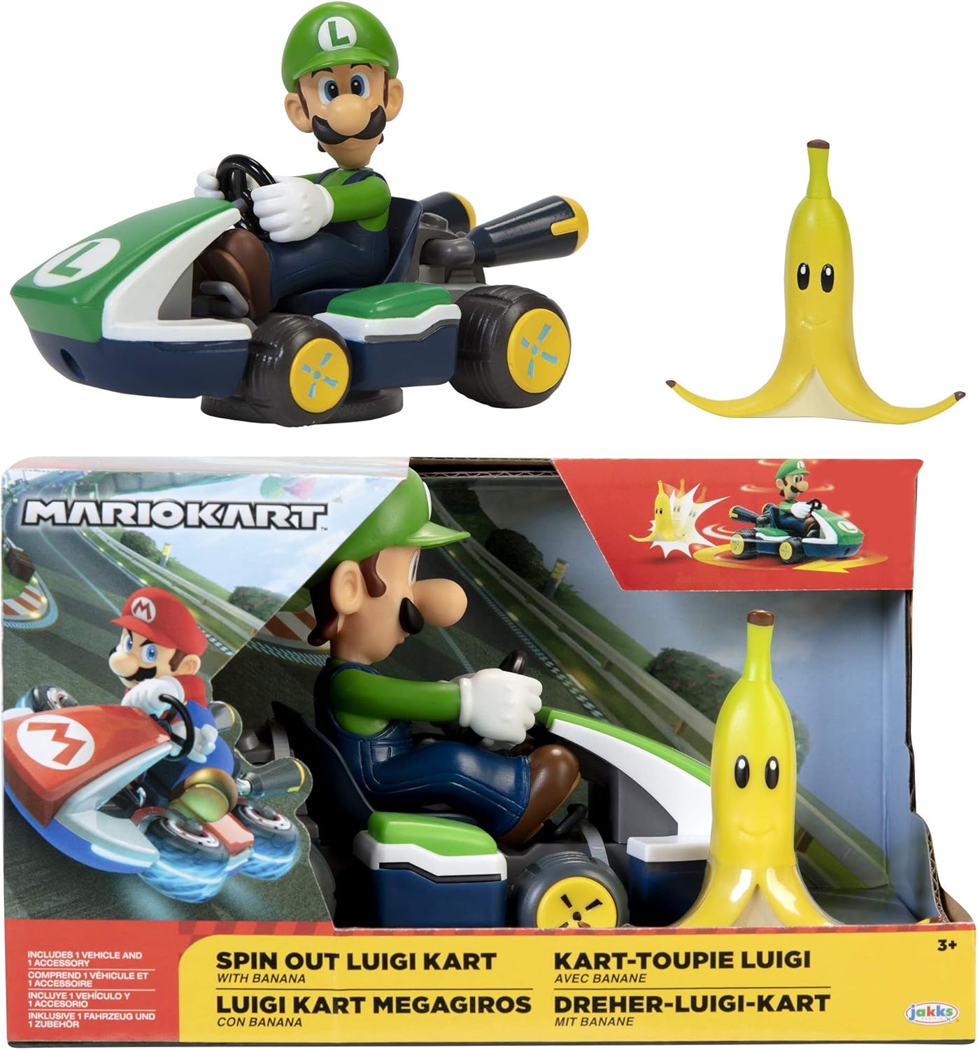 Super Mario Spin Out Mariokart Luigi