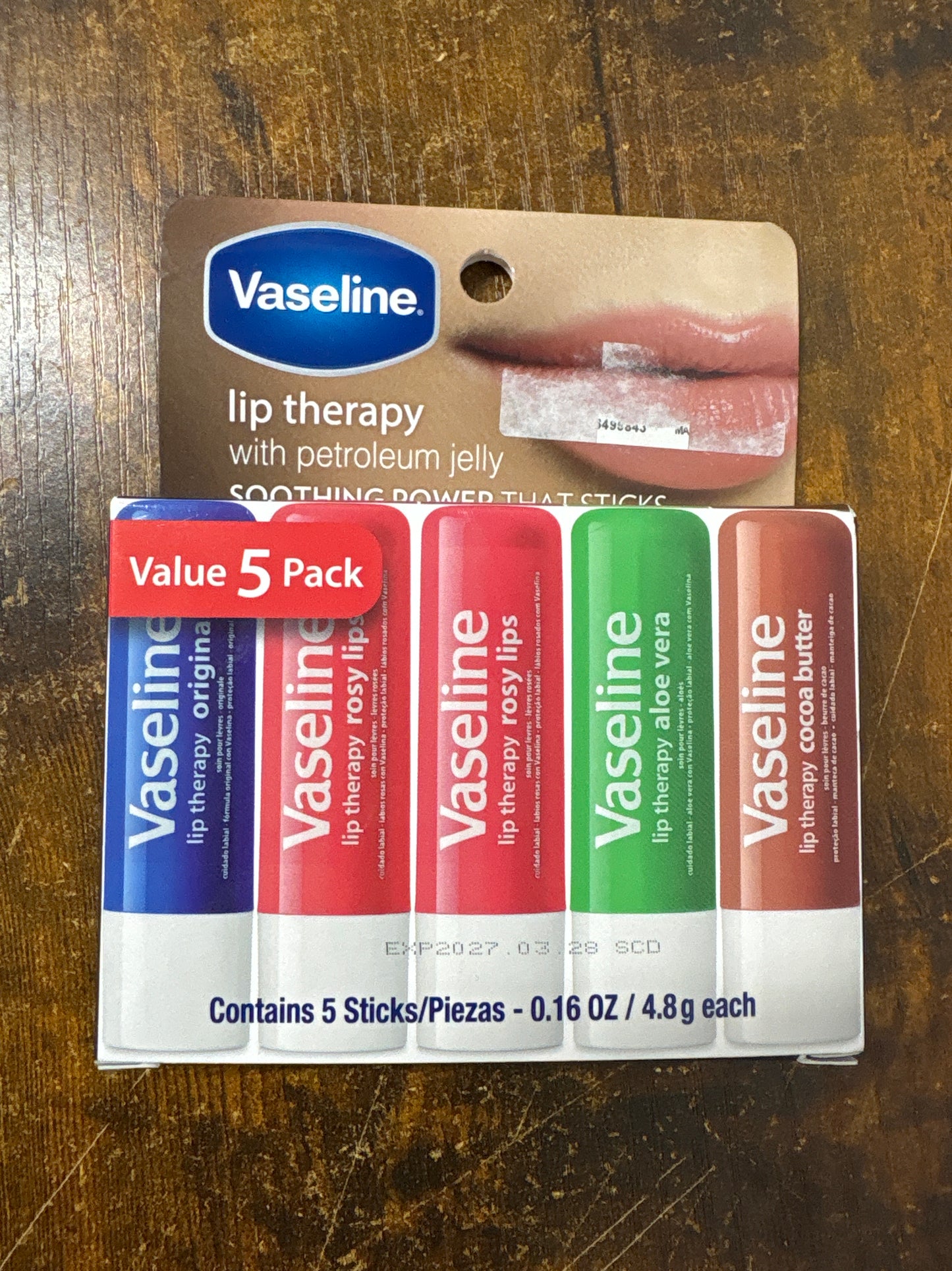 Vaseline lip therapy 5 pack