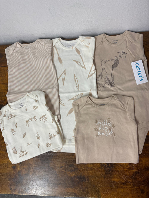 Carter’s kit body tam 12 meses pack 5 peças