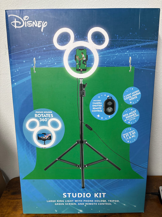 Studio Kit Disney Large Ring Light with phone holder and tripod