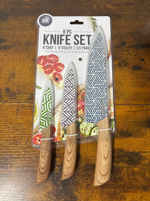 Knife set 6pcs 3 knifes
