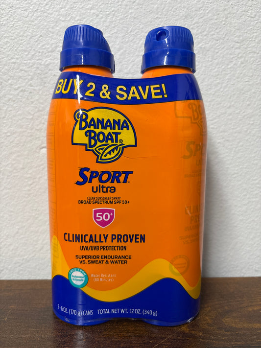 Banana boat sport ultra spray 2 pack 50 sunscreen