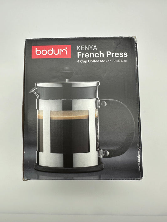 Bodum Kenya French Press, Stainless Steel 4 Cup