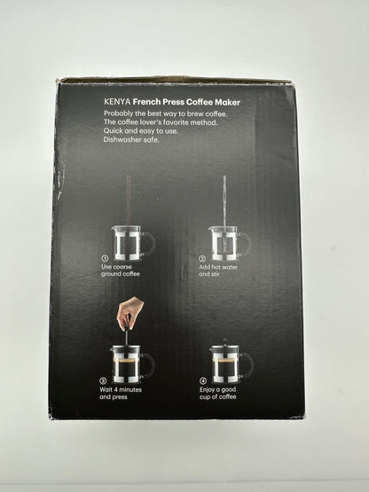 Bodum Kenya French Press, Stainless Steel 4 Cup