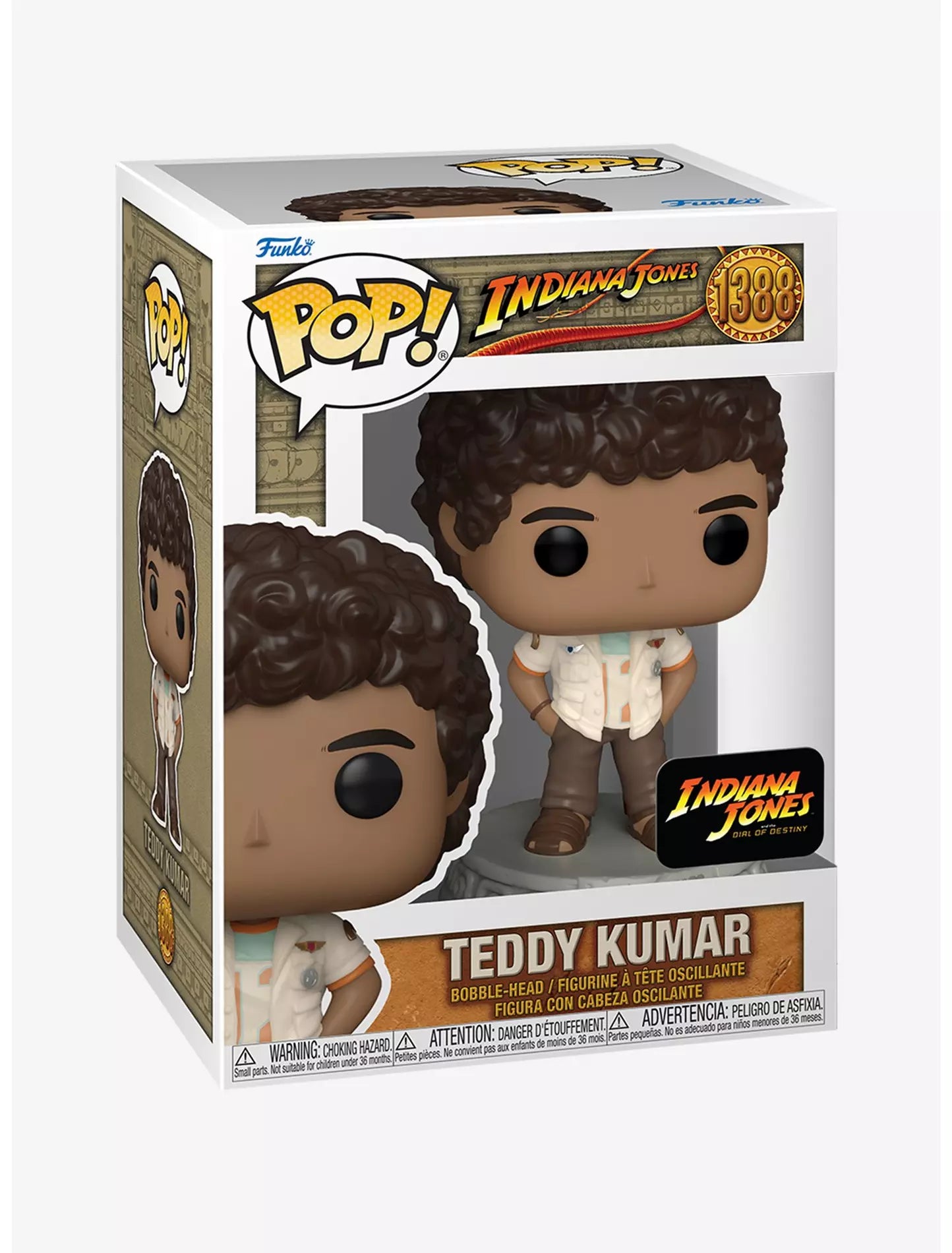 Funko Indiana Jones And The Dial Of Destiny Pop! Teddy Kumar Vinyl Bobble-Head 1388